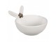 Bílá porcelánová miska s králičími oušky Rabbit - 13*11*8 cm / 200 ml Clayre & Eef