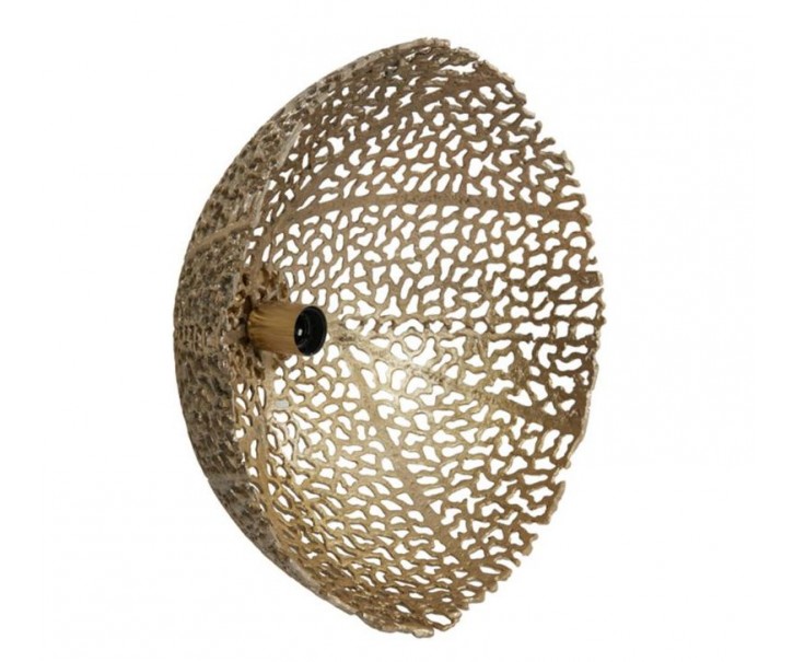 Zlatá děrovaná kovová nástěnná lampa Sinula - Ø 45*22cm / E27 Light & Living