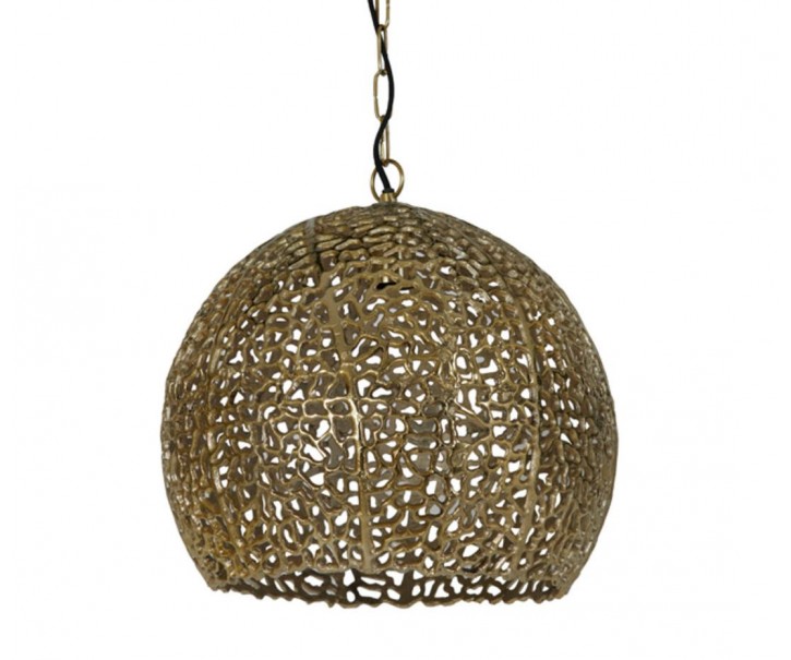 Zlaté děrované kovové stropní světlo Sinula - Ø 39*38 cm / E27 Light & Living