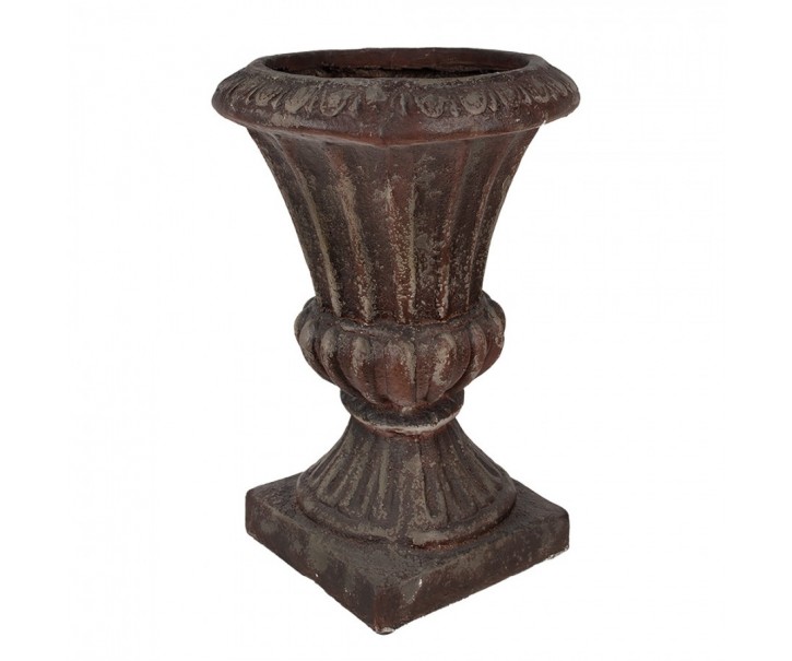 Hnědý antik květináč v barokním stylu Baroque - 40*40*52 cm Clayre & Eef