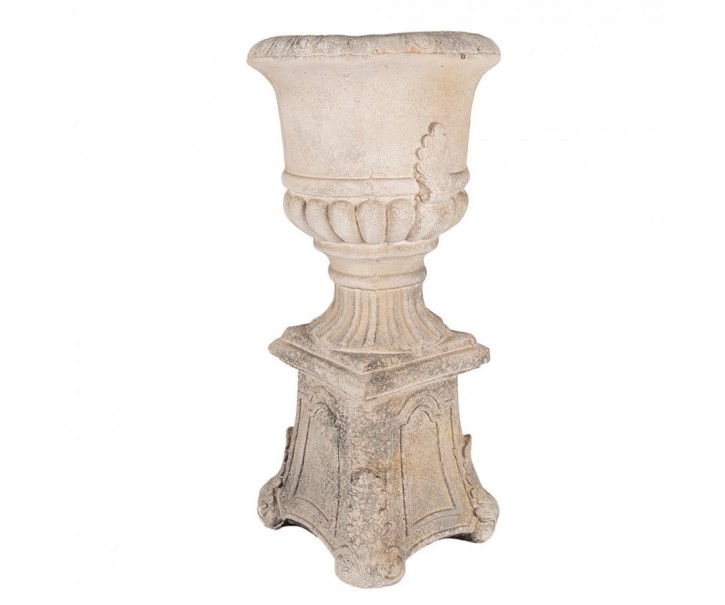 Béžový antik květináč v barokním stylu Baroque - 33*33*69 cm Clayre & Eef