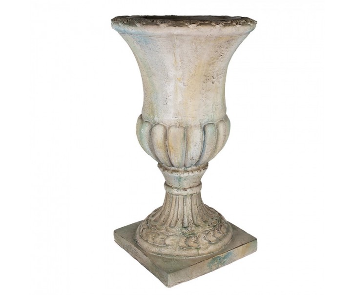 Béžovo-zelený antik květináč v barokním stylu Baroque - 44*44*75 cm Clayre & Eef
