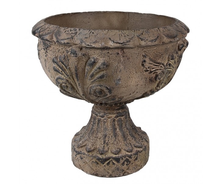 Hnědý antik květináč v barokním stylu Baroque - Ø 36*35 cm Clayre & Eef