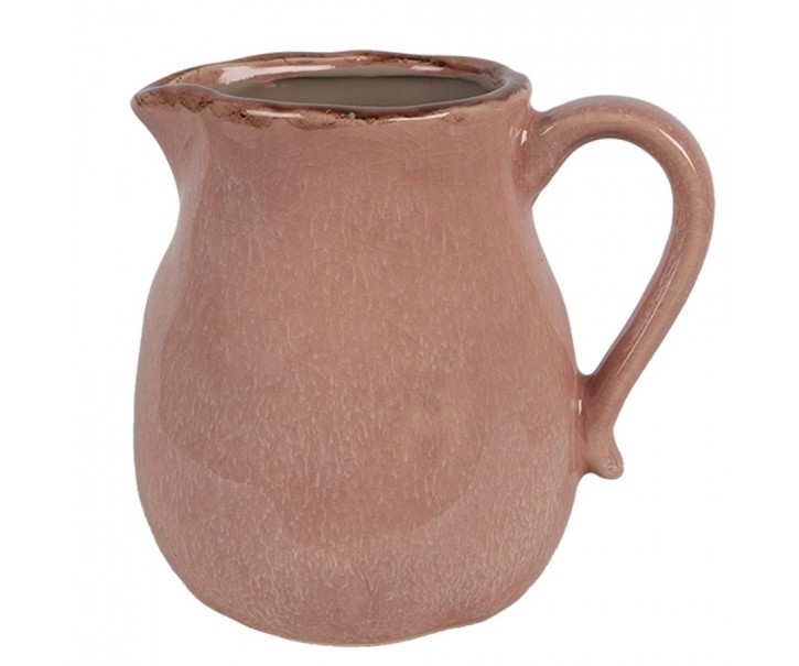 Růžový keramický džbán M - 17*13*15 cm Clayre & Eef