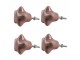 Set 4ks růžová úchytka hvězda - Ø 4* 3/6 cm Clayre & Eef