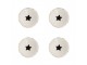 Set 4ks béžová keramická úchytka s hvězdou - Ø 4*3/6 cm Clayre & Eef
