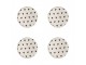 Set 4ks béžová keramická úchytka se srdíčky - Ø 4*3 /6 cm Clayre & Eef