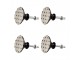 Set 4ks béžová keramická úchytka se srdíčky - Ø 4*3 /6 cm Clayre & Eef