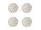 Set 4ks béžová keramická úchytka s hvězdičkami - Ø 4*3/6 cm Clayre & Eef