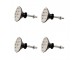 Set 4ks béžová keramická úchytka s hvězdičkami - Ø 4*3/6 cm Clayre & Eef