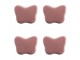 Set 4ks růžová keramická úchytka ve tvaru motýlka - Ø 4*3 cm Clayre & Eef
