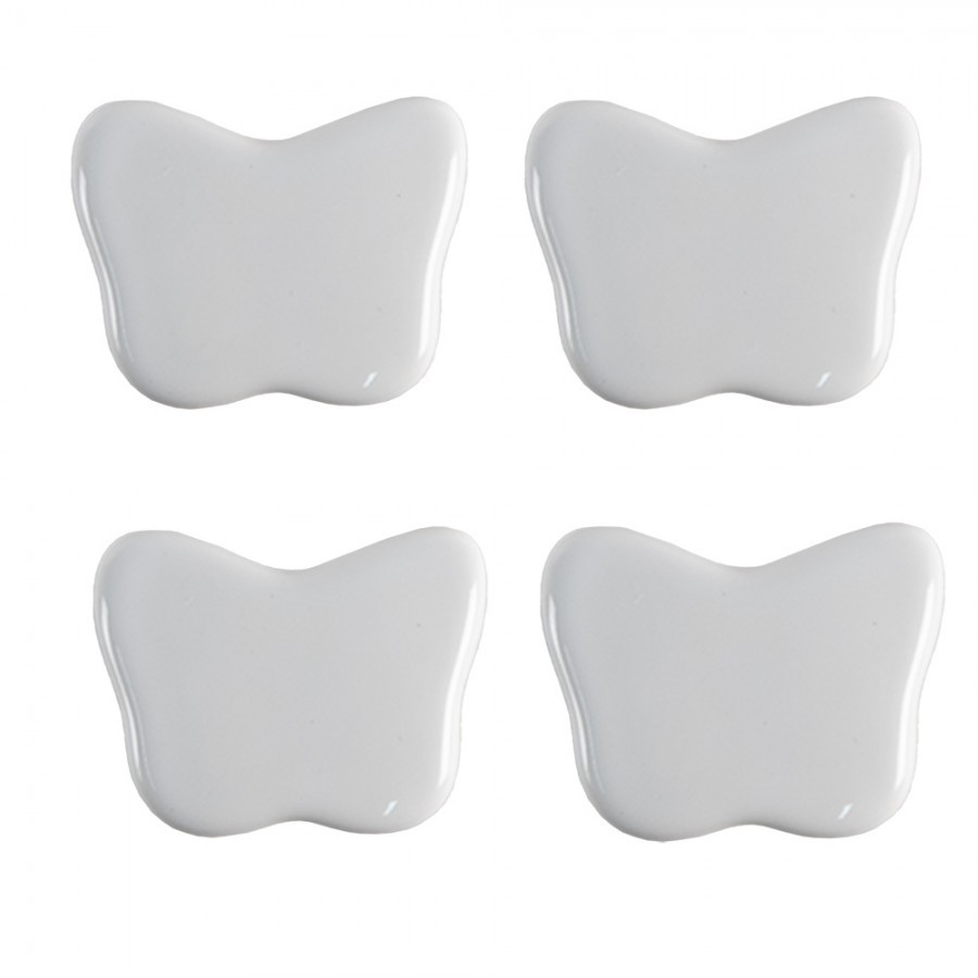 Set 4ks bílá keramická úchytka ve tvaru motýlka - Ø 4*3 cm Clayre & Eef Set 4ks bílá keramická úchytka ve tvaru motýlka - Ø 4*3 cm Clayre & Eef