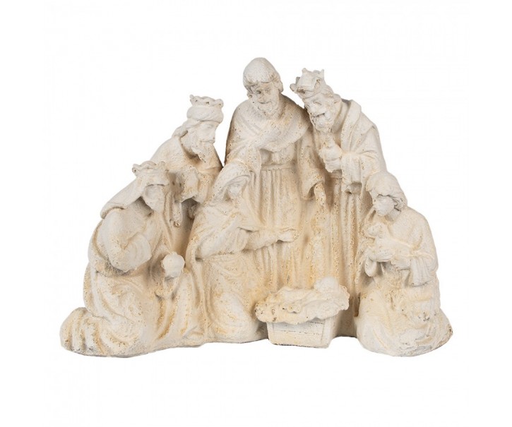 Béžová antik dekorace socha Betlém - 42*19*32 cm Clayre & Eef