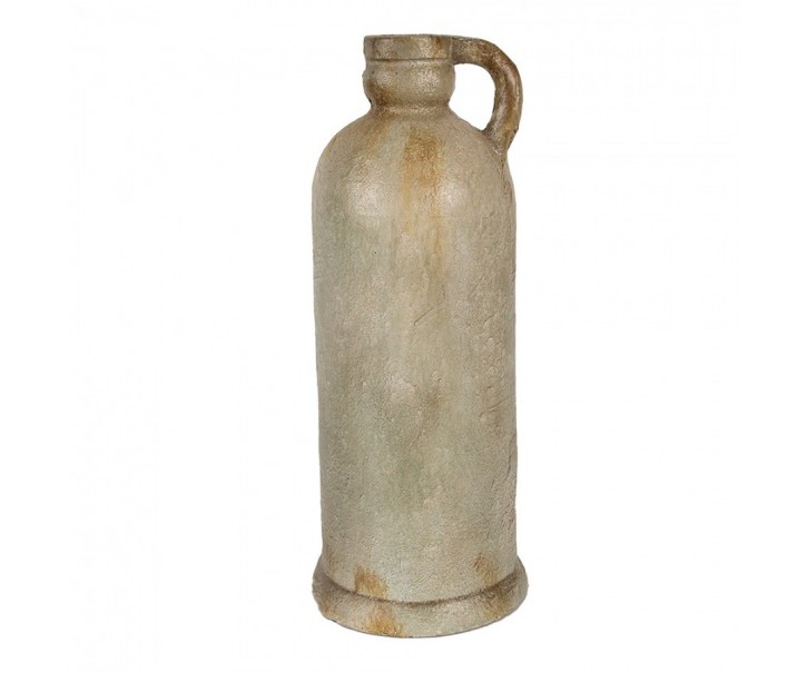 Zelená antik dekorační keramická váza s ouškem Brocante - Ø 17*42 cm Clayre & Eef