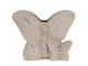 Béžový antik cementový květináč motýl Butterfly - 24*10*19 cm Clayre & Eef