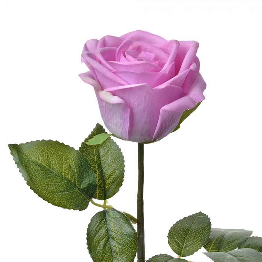 Dekorace umělá květina fialová růže Rose - 8*8*44 cm