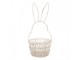 Bílý drátěný dekorační košík králík Bunny S - Ø 12*27 cm Clayre & Eef