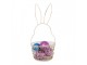 Bílý drátěný dekorační košík králík Bunny S - Ø 12*27 cm Clayre & Eef