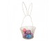 Bílý drátěný dekorační košík králík Bunny - Ø 15*34 cm Clayre & Eef