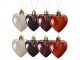 Set 8ks vánoční ozdoba plastové metalické srdce - 5*3*5 cm Clayre & Eef