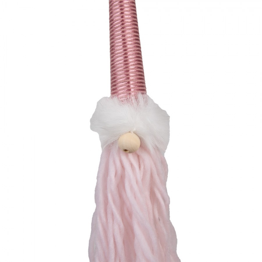 Růžová závěsná dekorace skřítek Gnome - 6*6*48 cm Clayre & Eef Růžová závěsná dekorace skřítek Gnome - 6*6*48 cm Clayre & Eef