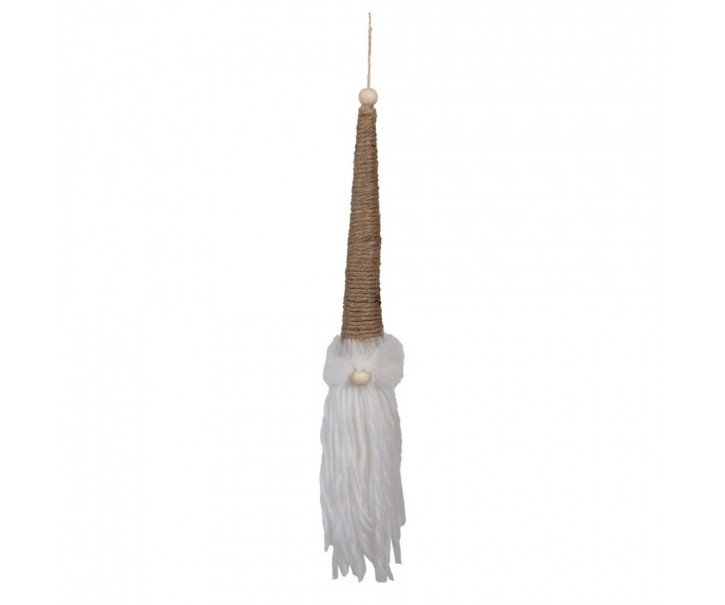 Hnědá závěsná dekorace skřítek Gnome - 6*6*48 cm Clayre & Eef