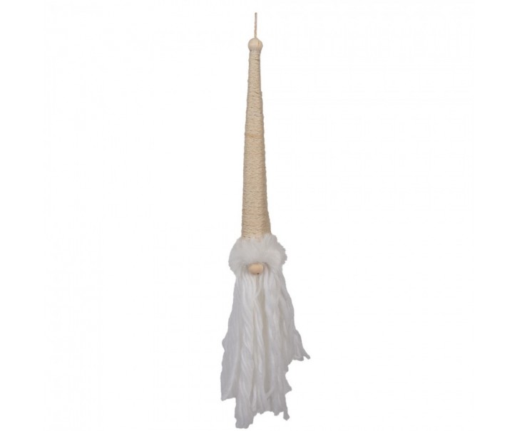 Béžová závěsná dekorace skřítek Gnome - 6*6*48 cm Clayre & Eef