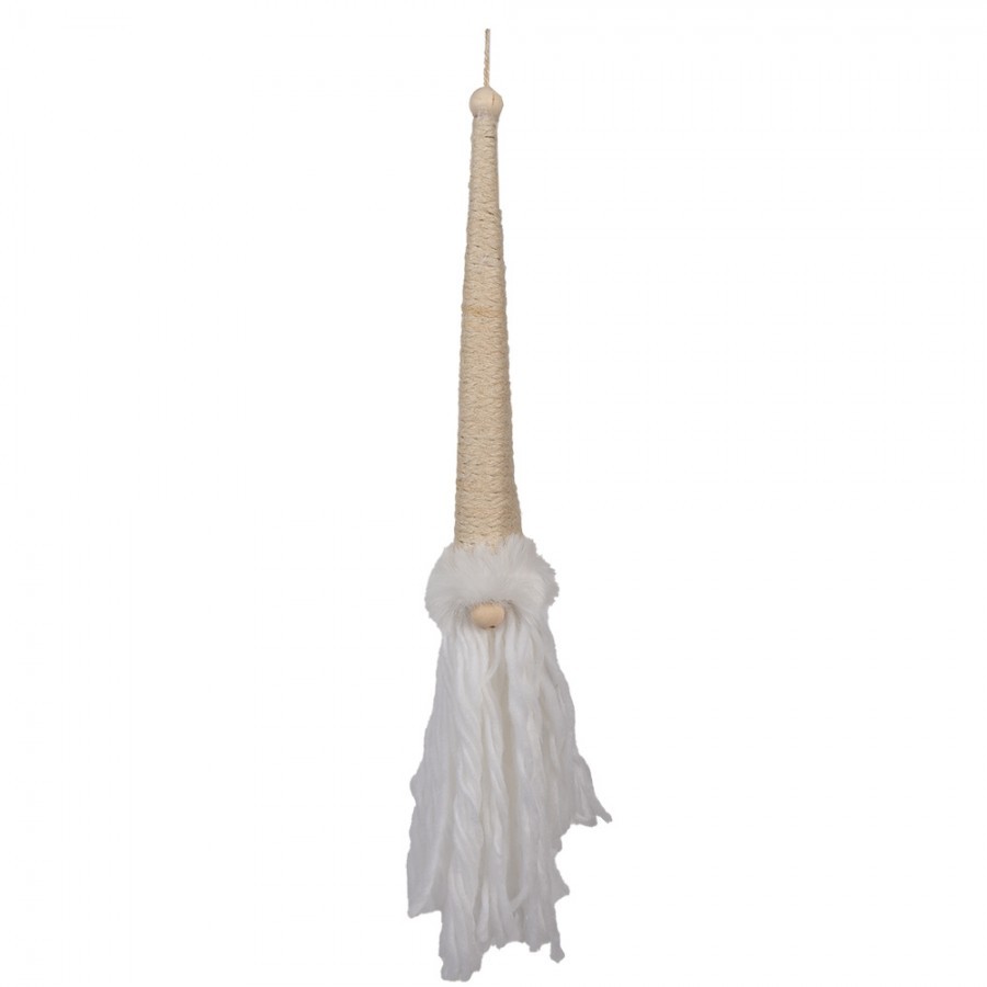 Béžová závěsná dekorace skřítek Gnome - 6*6*48 cm
