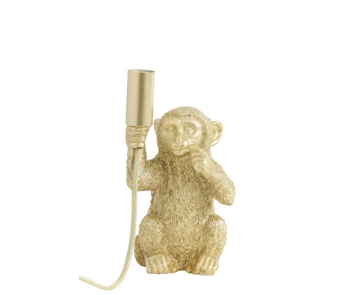 Zlatá stolní lampa s opičkou Monkey XS - 13*12*23 cm/40W Light & Living