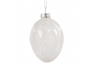 Velikonoční závěsná dekorace skleněné vajíčko Egg Bloom - Ø 6*9 cm 