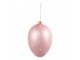 Růžové závěsné skleněné vajíčko s puntíky Egg - Ø 10*16 cm Clayre & Eef