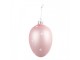 Růžové závěsné skleněné vajíčko s puntíky Egg Dots - Ø 8*12 cm Clayre & Eef
