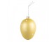 Žluté závěsné skleněné vajíčko s puntíky Egg Dots - Ø 8*12 cm Clayre & Eef
