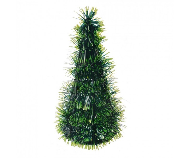 Zelená vánoční dekorace vánoční stromeček S - Ø 12*25 cm Clayre & Eef