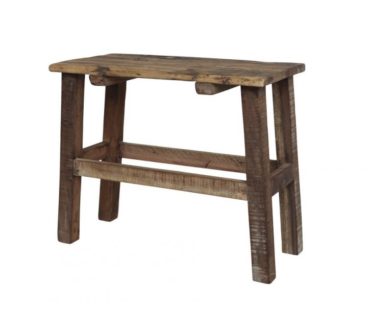 Hnědá dekorační dřevěná lavice Grimaud Unit - 60*30*50 cm Chic Antique