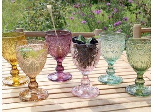 Sada 6ks barevných skleniček na víno Saint-Émilion zúžené - Ø8*15cm / 230ml