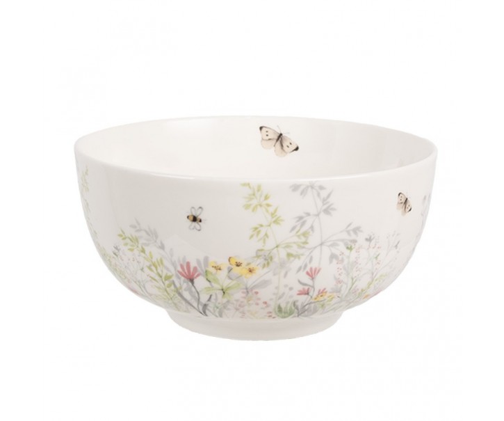 Miska s lučními květy Wildflower Fields - Ø 14*7 cm / 500 ml Clayre & Eef
