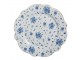 Bílý jídelní talíř s modrými růžičkami Blue Rose Blooming - Ø 27*2 cm Clayre & Eef