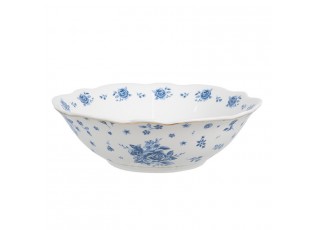 Miska s modrými růžičkami Blue Rose Blooming - Ø 15*5 cm / 350 ml