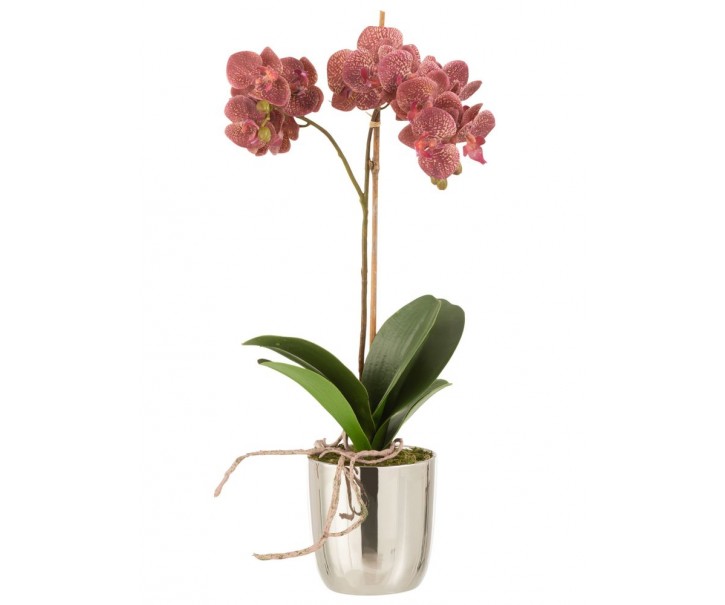 Dekorace umělá květina Orchidej s květináčem - 23*23*50 cm J-Line by Jolipa
