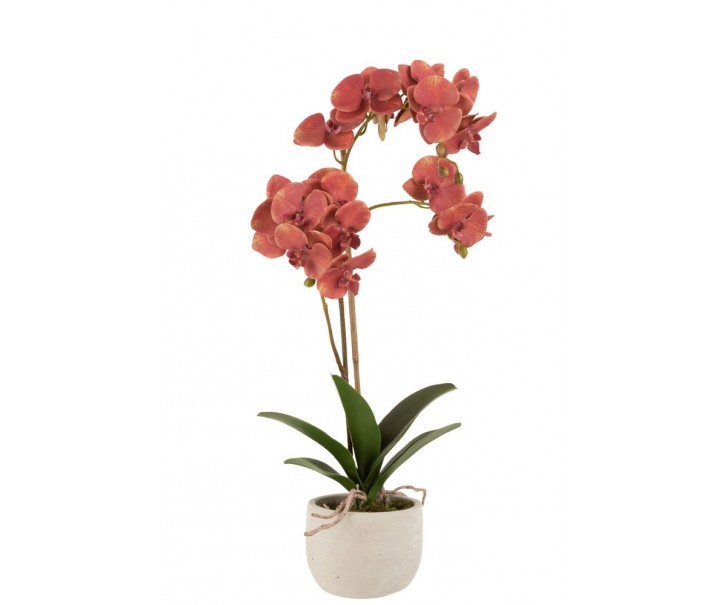 Dekorace umělá květina Orchidej s květináčem - 32*32*57 cm J-Line by Jolipa