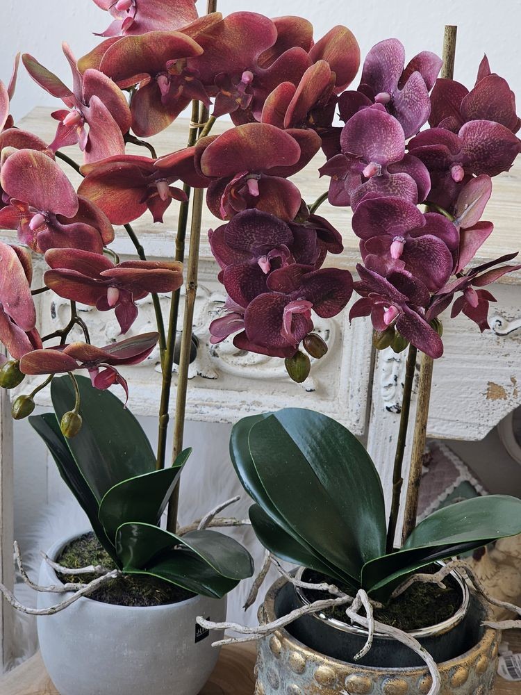 Dekorace umělá květina Orchidej s květináčem - 32*32*57 cm J-Line by Jolipa Dekorace umělá květina Orchidej s květináčem - 32*32*57 cm J-Line by Jolipa