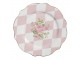 Bílo-růžový dezertní talíř s růžičkami Sweet Roses - Ø 20*2 cm Clayre & Eef