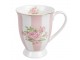 Bílo-růžový hrnek s růžičkami Sweet Roses - 12*8*10 cm / 300 ml Clayre & Eef