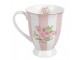 Bílo-růžový hrnek s růžičkami Sweet Roses - 12*8*10 cm / 300 ml Clayre & Eef