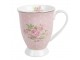 Bílo-růžový hrnek s růžičkami Sweet Roses II - 12*8*10 cm / 300 ml Clayre & Eef