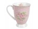 Bílo-růžový hrnek s růžičkami Sweet Roses II - 12*8*10 cm / 300 ml Clayre & Eef