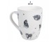 Bílo-šedý porcelánový hrnek Cats and Kittens – 12*8*10 cm / 350 ml Clayre & Eef