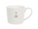 Bílý hrnek se srdíčkem s nápisem Love - Lovely Day - 12*8*7 cm / 275 ml Clayre & Eef