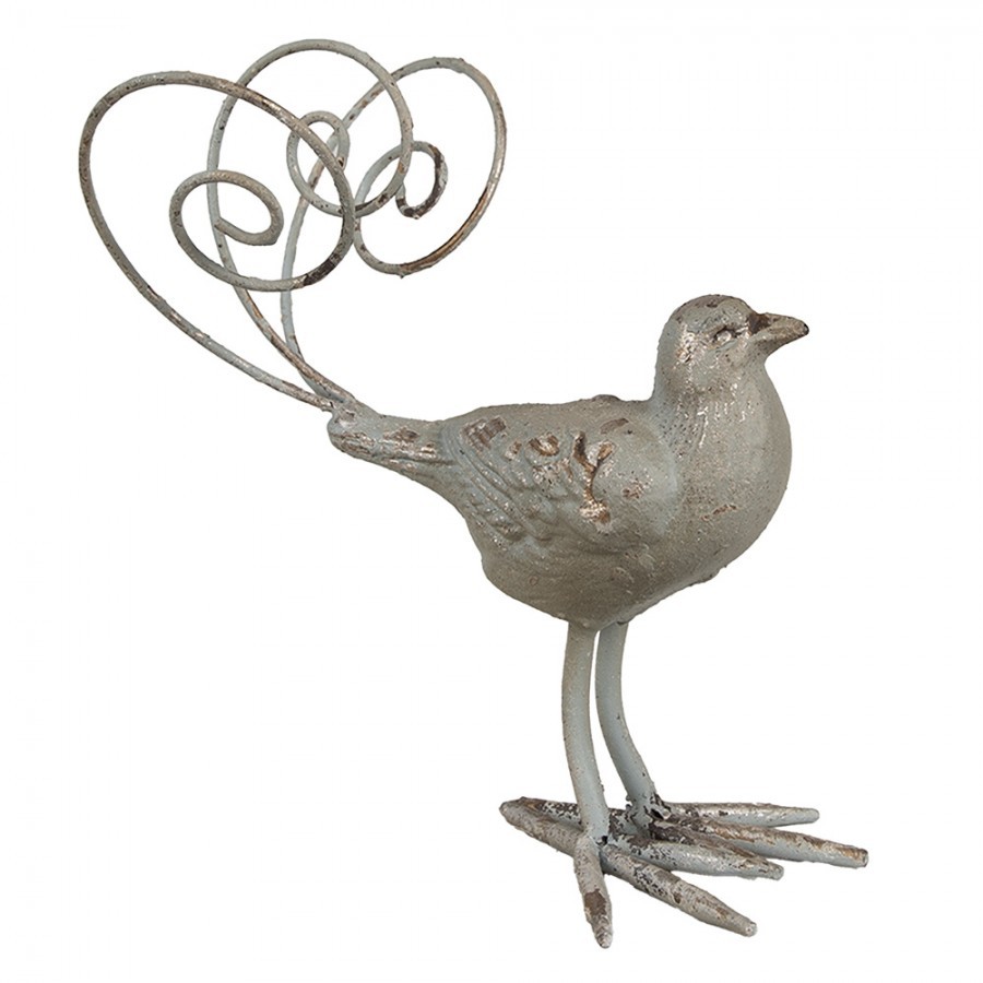 Zelená antik kovová dekorativní figurka ptáček - 17*10*20 cm Clayre & Eef Zelená antik kovová dekorativní figurka ptáček - 17*10*20 cm Clayre & Eef